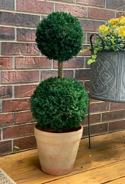 Double Ball Topiary - 30" - Click Image to Close
